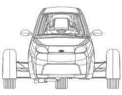 Elio Motors vehicle sketch